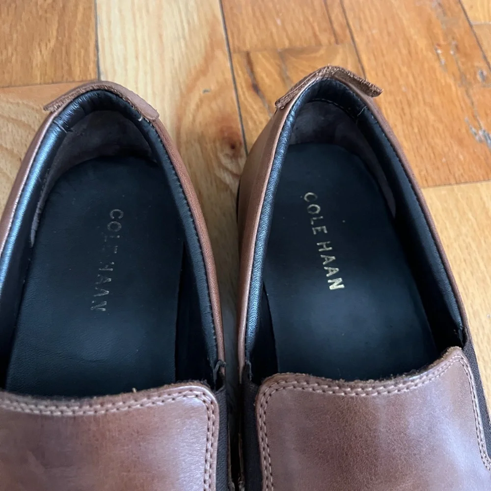 Cole Haan New Harbour Venetian II Slip‎ On Brown Leather Loafers Size 11